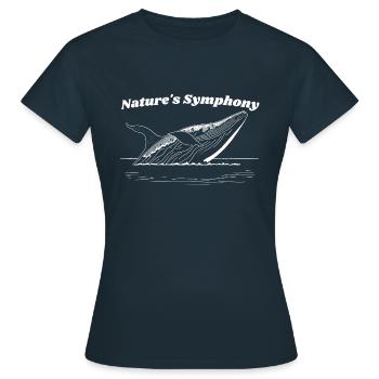 Symphonie de la nature - T-shirt Femme - marine - Devant - AI Model Female 172 dark (172cm)