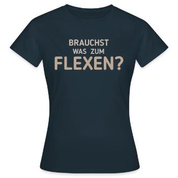 Flexen - Funny Saying - Women's T-Shirt - navy - Front - AI Model Female 172 dark (172cm)