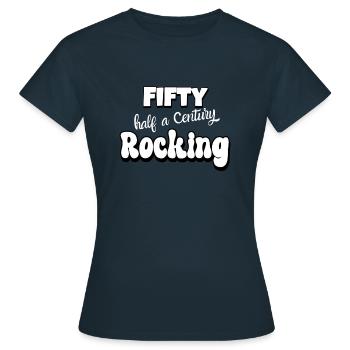 Un demi-siècle de berçage - T-shirt Femme - marine - Devant - AI Model Female 172 dark (172cm)