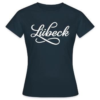 Lübeck - T-shirt Femme - marine - Devant - AI Model Female 172 dark (172cm)