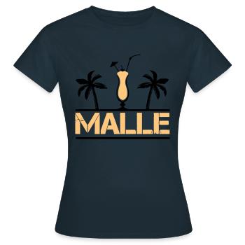 malle - T-shirt Femme - marine - Devant - AI Model Female 172 dark (172cm)