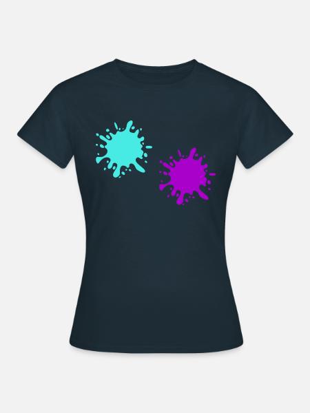 Farbklecks kleckse - Frauen T-Shirt - Navy