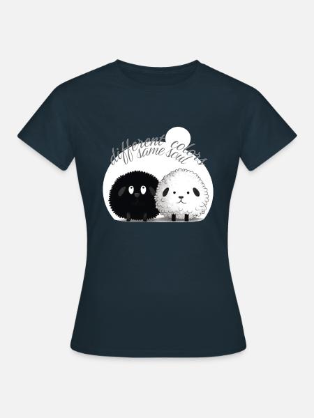 Different colors, same soul - Frauen T-Shirt - Navy