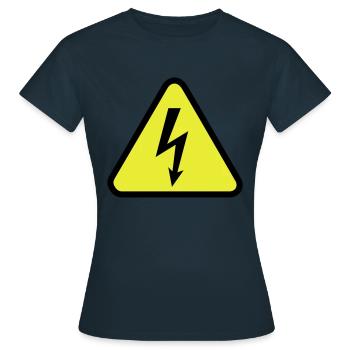 electricity - Women's T-Shirt - navy - Front - AI Model Female 172 dark (172cm)