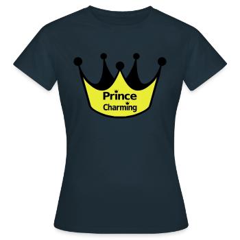 Prince Charming - Frauen T-Shirt - Navy - Vorne - AI Model Female 172 dark (172cm)