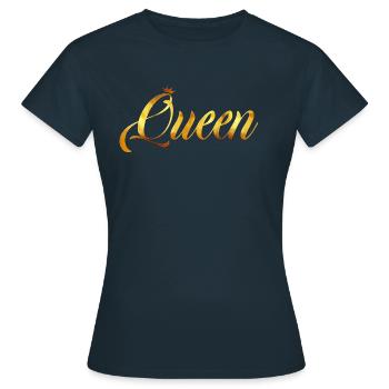 Queen - Women's T-Shirt - navy - Front - AI Model Female 172 dark (172cm)