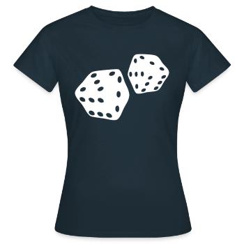 Dés - T-shirt Femme - marine - Devant - AI Model Female 172 dark (172cm)