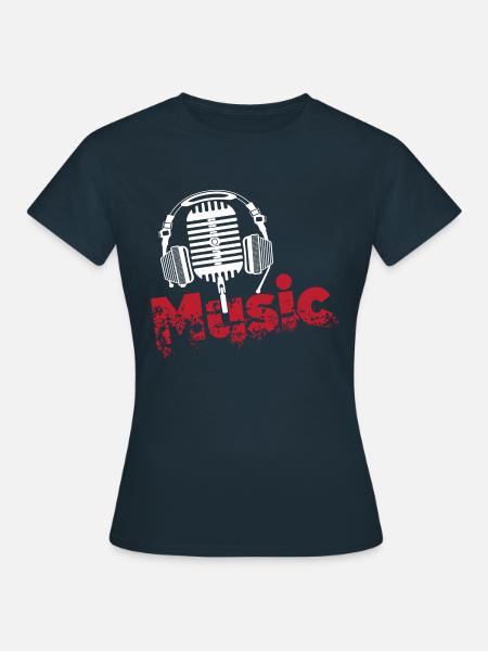 Music - Frauen T-Shirt - Navy