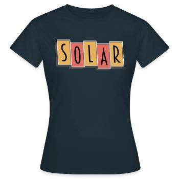 Solar | Hotelanzeiger - Frauen T-Shirt - Navy - Vorne - AI Model Female 172 dark (172cm)
