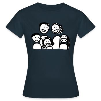 Family love 9 - T-shirt Femme - marine - Devant - AI Model Female 172 dark (172cm)