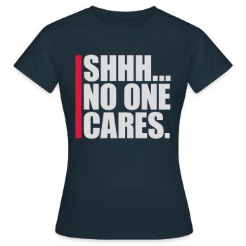 chut personne ne s’en soucie - T-shirt Femme - marine - Devant - AI Model Female 172 dark (172cm)