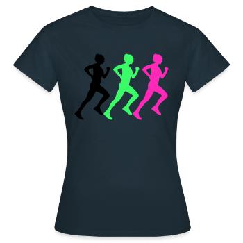 femme qui court - T-shirt Femme - marine - Devant - AI Model Female 172 dark (172cm)