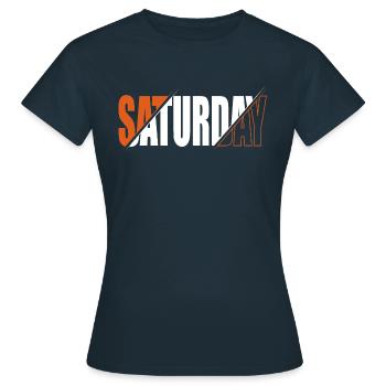 Saturday, Sunday - Women's T-Shirt - navy - Front - AI Model Female 172 dark (172cm)