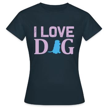 PawPrint Couture - Frauen T-Shirt - Navy - Vorne - AI Model Female 172 dark (172cm)