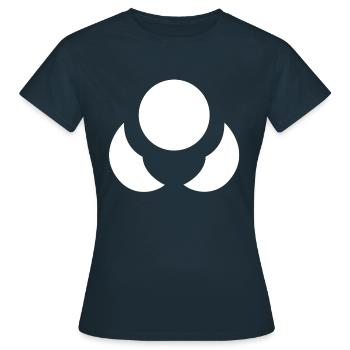 neutrons blume weiss ohne hintergrund - Frauen T-Shirt - Navy - Vorne - AI Model Female 172 dark (172cm)