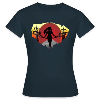 Cable Girl - Women's T-Shirt - navy - Front - AI Model Female 172 dark (172cm)