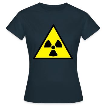 Radioaktiv - Frauen T-Shirt - Navy - Vorne - AI Model Female 172 dark (172cm)