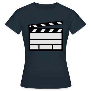 clap cinéma film action - T-shirt Femme - marine - Devant - AI Model Female 172 dark (172cm)
