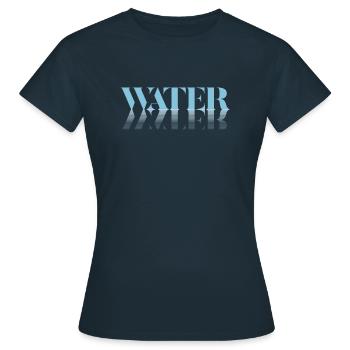 Wasser - Frauen T-Shirt - Navy - Vorne - AI Model Female 172 dark (172cm)