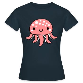 suesser tintenfisch - Frauen T-Shirt - Navy - Vorne - AI Model Female 172 dark (172cm)