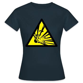 explosion - Frauen T-Shirt - Navy - Vorne - AI Model Female 172 dark (172cm)