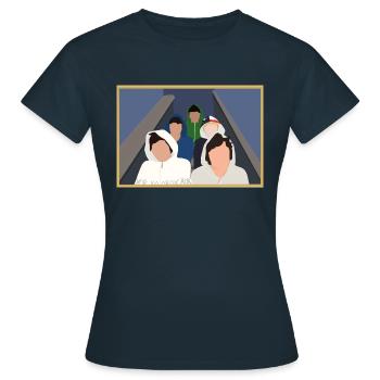 Boys stairs - T-shirt Femme - marine - Devant - AI Model Female 172 dark (172cm)
