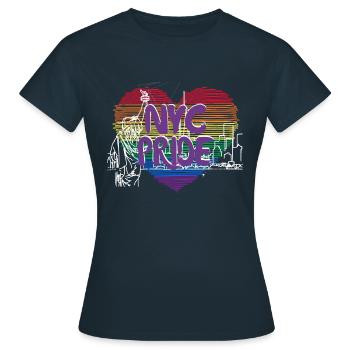 nyc pride - T-shirt Femme - marine - Devant - AI Model Female 172 dark (172cm)