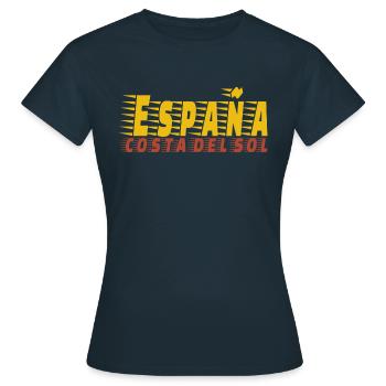 Spanien Costa del Sol / Sommer - Frauen T-Shirt - Navy - Vorne - AI Model Female 172 dark (172cm)