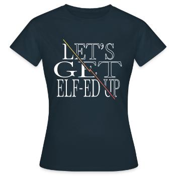Dictons cadeau Bubaprints cadeau de Noël - T-shirt Femme - marine - Devant - AI Model Female 172 dark (172cm)