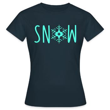 Neige flocon de neige - T-shirt Femme - marine - Devant - AI Model Female 172 dark (172cm)