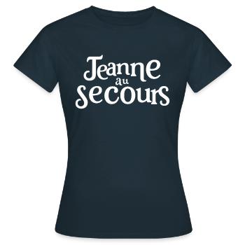 Jeanne au secours - T-shirt Femme - marine - Devant - AI Model Female 172 dark (172cm)