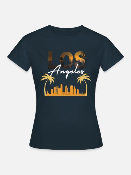 Los Angeles Palmer - Frauen T-Shirt - Navy
