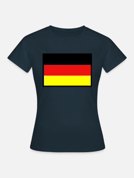 Deutschlandfahne - Frauen T-Shirt - Navy