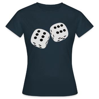 Dice - Women's T-Shirt - navy - Front - AI Model Female 172 dark (172cm)