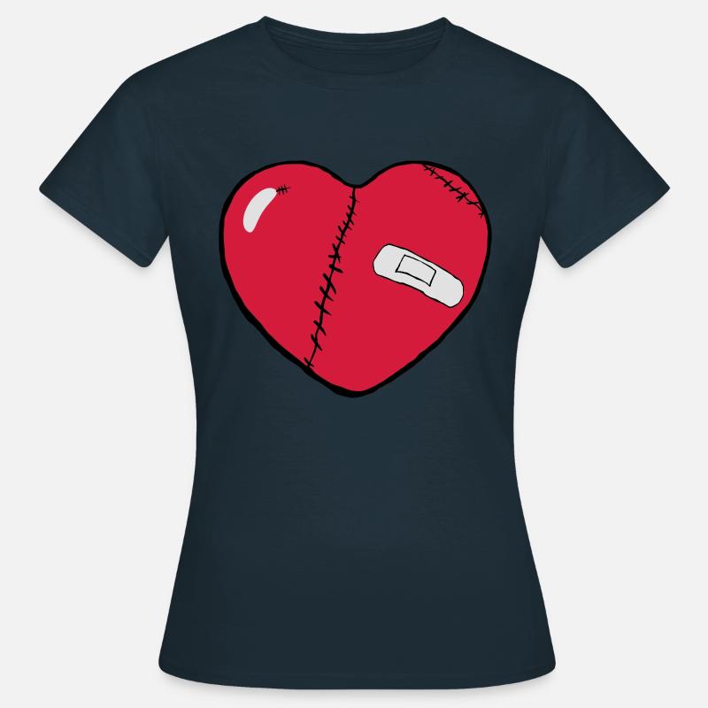 Cuore ferito - Maglietta da donna - navy