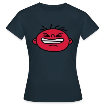 Angry Face - Women's T-Shirt - navy - Front - AI Model Female 172 dark (172cm)