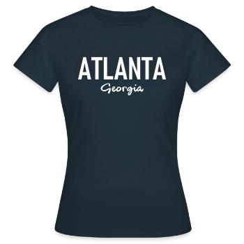 Atlanta - Géorgie - ÉTATS-UNIS - United States - T-shirt Femme - marine - Devant - AI Model Female 172 dark (172cm)