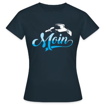 Moin Frise orientale pays côtiers de l’Allemagne de l’Ouest - T-shirt Femme - marine - Devant - AI Model Female 172 dark (172cm)