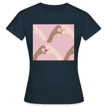 Zusammen - Frauen T-Shirt - Navy - Vorne - AI Model Female 172 dark (172cm)
