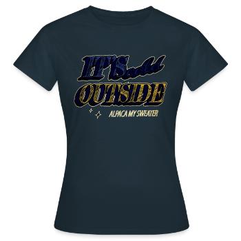 Idée cadeau Happy Bodybuilder Fun Père Noël mignon - T-shirt Femme - marine - Devant - AI Model Female 172 dark (172cm)