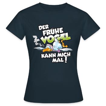 Le lève-tôt peut me voir - T-shirt Femme - marine - Devant - AI Model Female 172 dark (172cm)