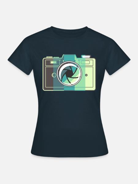 Retro-Filmkamera - Frauen T-Shirt - Navy