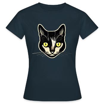 Richard le chat stylé en cadeau - T-shirt Femme - marine - Devant - AI Model Female 172 dark (172cm)