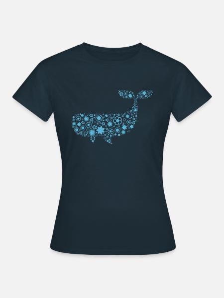 Wal - Frauen T-Shirt - Navy