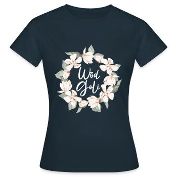 Wöd Goli beste Goli Patentante Österreich - Frauen T-Shirt - Navy - Vorne - AI Model Female 172 dark (172cm)