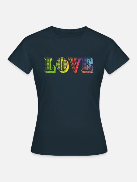 LOVE colours speckled 02 - Frauen T-Shirt - Navy