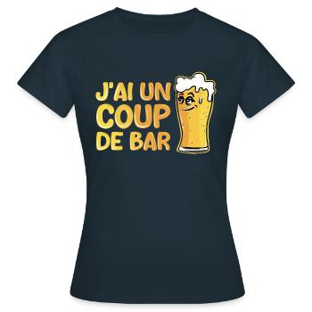 J’ai un coup de bar - T-shirt Femme - marine - Devant - AI Model Female 172 dark (172cm)