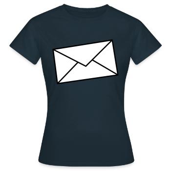 Brief zweifarbig - Frauen T-Shirt - Navy - Vorne - AI Model Female 172 dark (172cm)