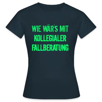 COLLABORATIVE AUTOMNE CONSULTER L'AIDE DU COLLÈGE DE TRAVAIL EN MILIEU DE TRAVAIL - T-shirt Femme - marine - Devant - AI Model Female 172 dark (172cm)