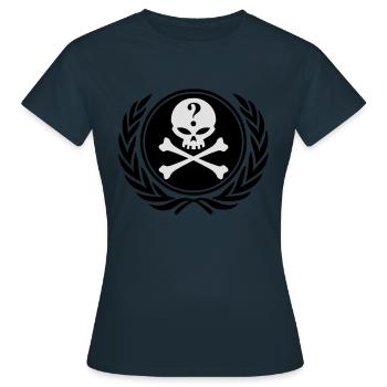 anonymous skull - T-shirt Femme - marine - Devant - AI Model Female 172 dark (172cm)